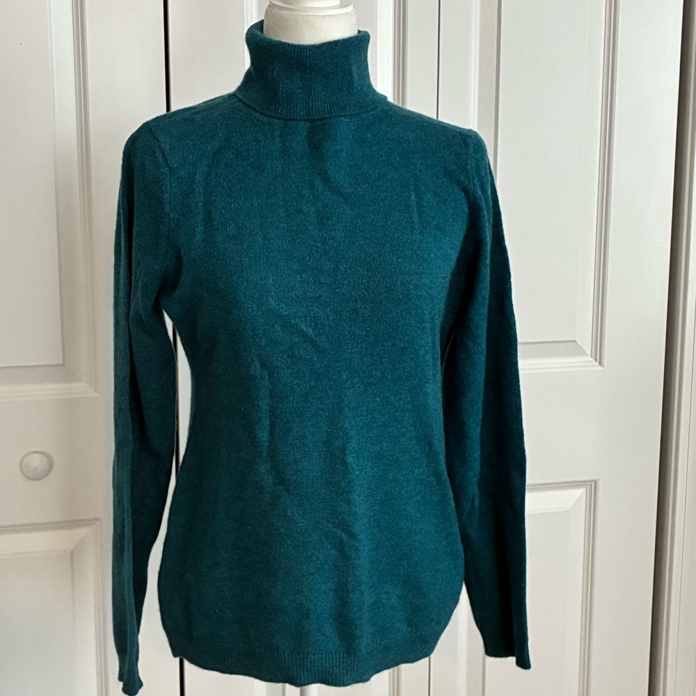 Charter Club Teal Cowl Neck Sweater